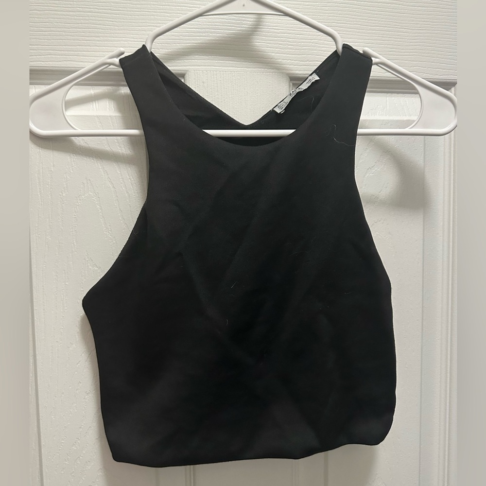 ZARA High Neck Cropped Scuba